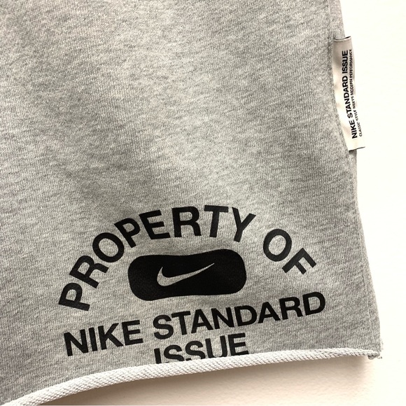 Nike Standard Issue Sweat Shorts Size L Grey Basketball French Terry Zip Pocket - Picture 7 of 12
